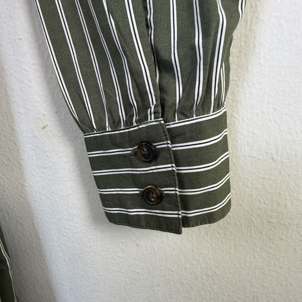 LOFT Striped Wrap Midi Shirtdress 6 petite Capsule Workwear career designer NWT - Picture 5 of 16